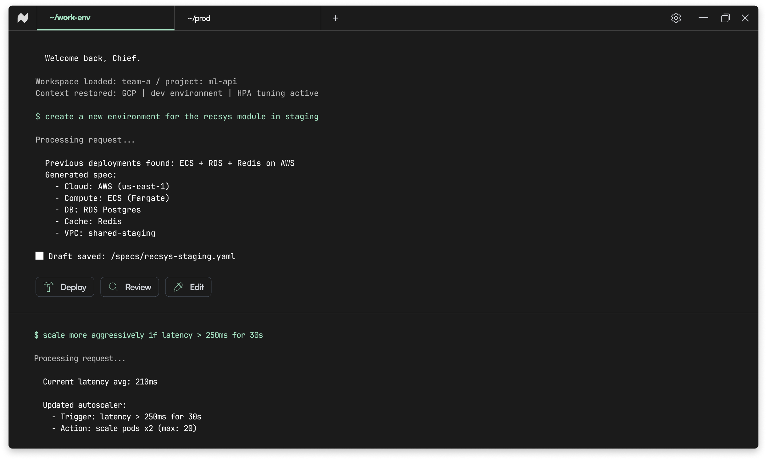 Infraware Terminal Background